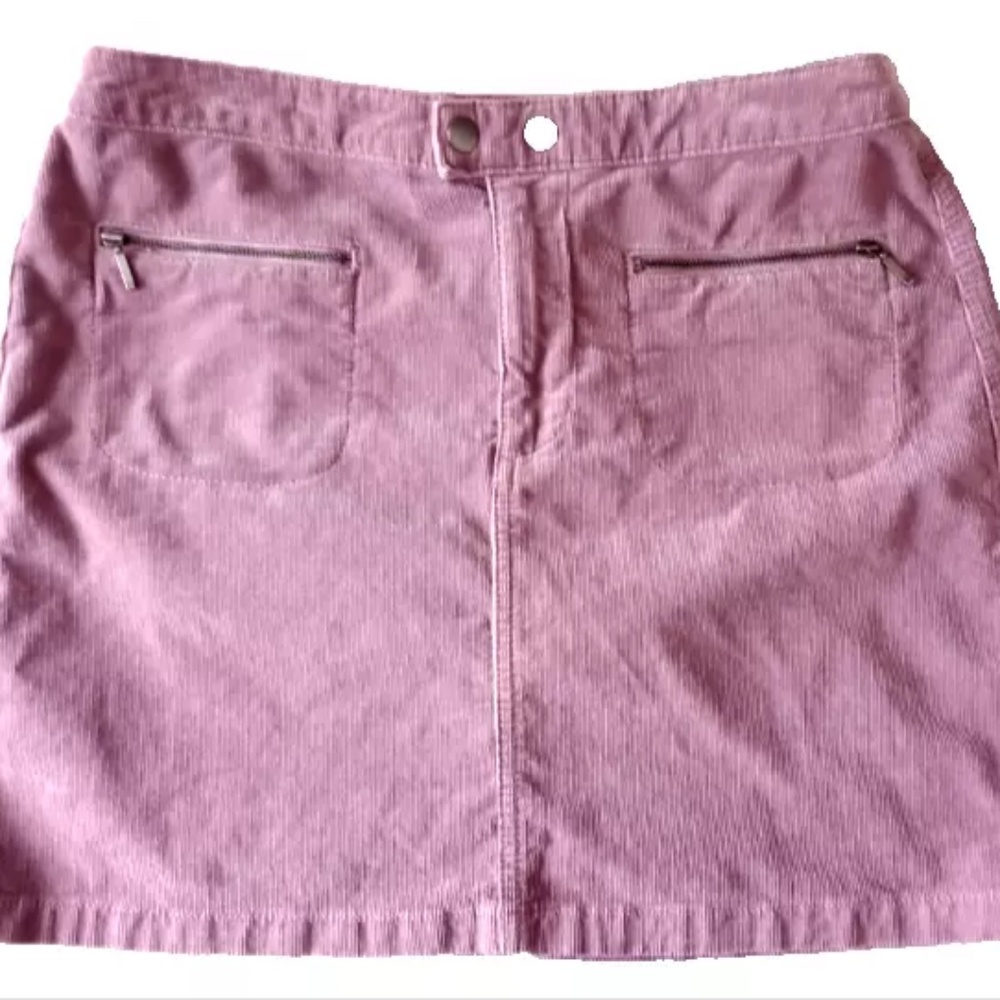 Mossimo Skirt size 6 Corduroy Lavender Purple Mini Skirt zipper Pockets